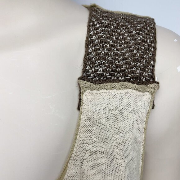 MAXMARA Weekend Quiet Luxury Old money Neutral Relaxed Tank Knit Shoulder Top L - Picture 4 of 6